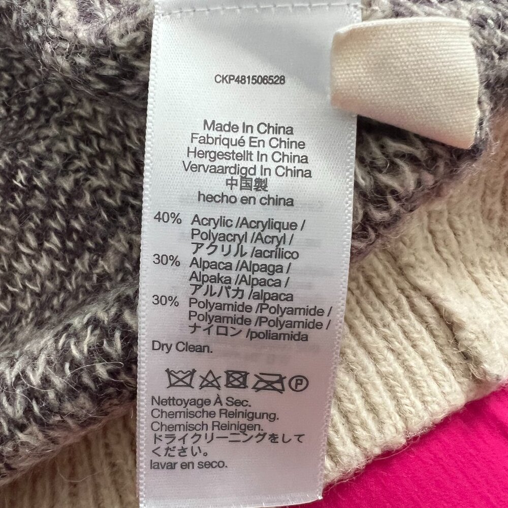 Madewell V-Neck Cardigan in Abstract Animal sz S Alpaca Blend - Picture 4 of 8